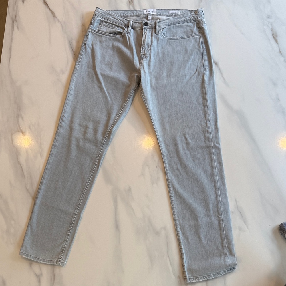 Frame Denim Men's Soft Gray Slim Jeans